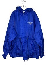 Tommy Hilfiger Sports Mens Jacket Pants Vintage Waterproof Tracksuit Set Blue XL