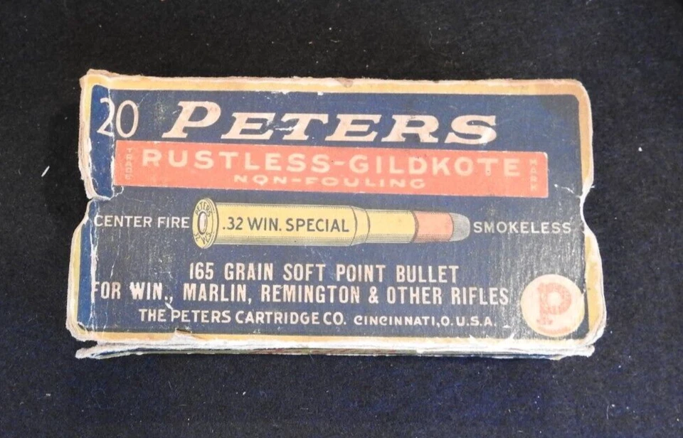 EMPTY BOX Peters Rustless-Gildkote .32 Winchester Special 1894 Rifle Soft Point - Image 2 of 4