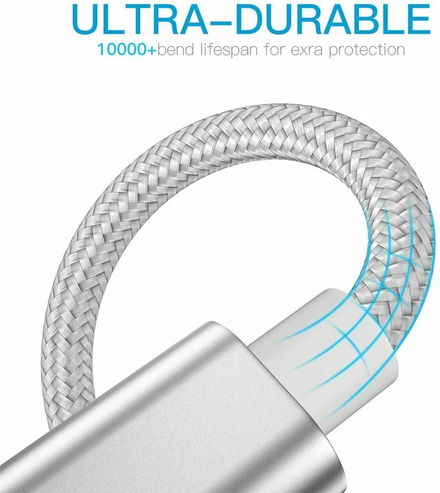 2-Pack 6ft Type-C to USB-C Fast Charging Cord Cable for Samsung Galaxy S21 Ultra - Image 3 of 4