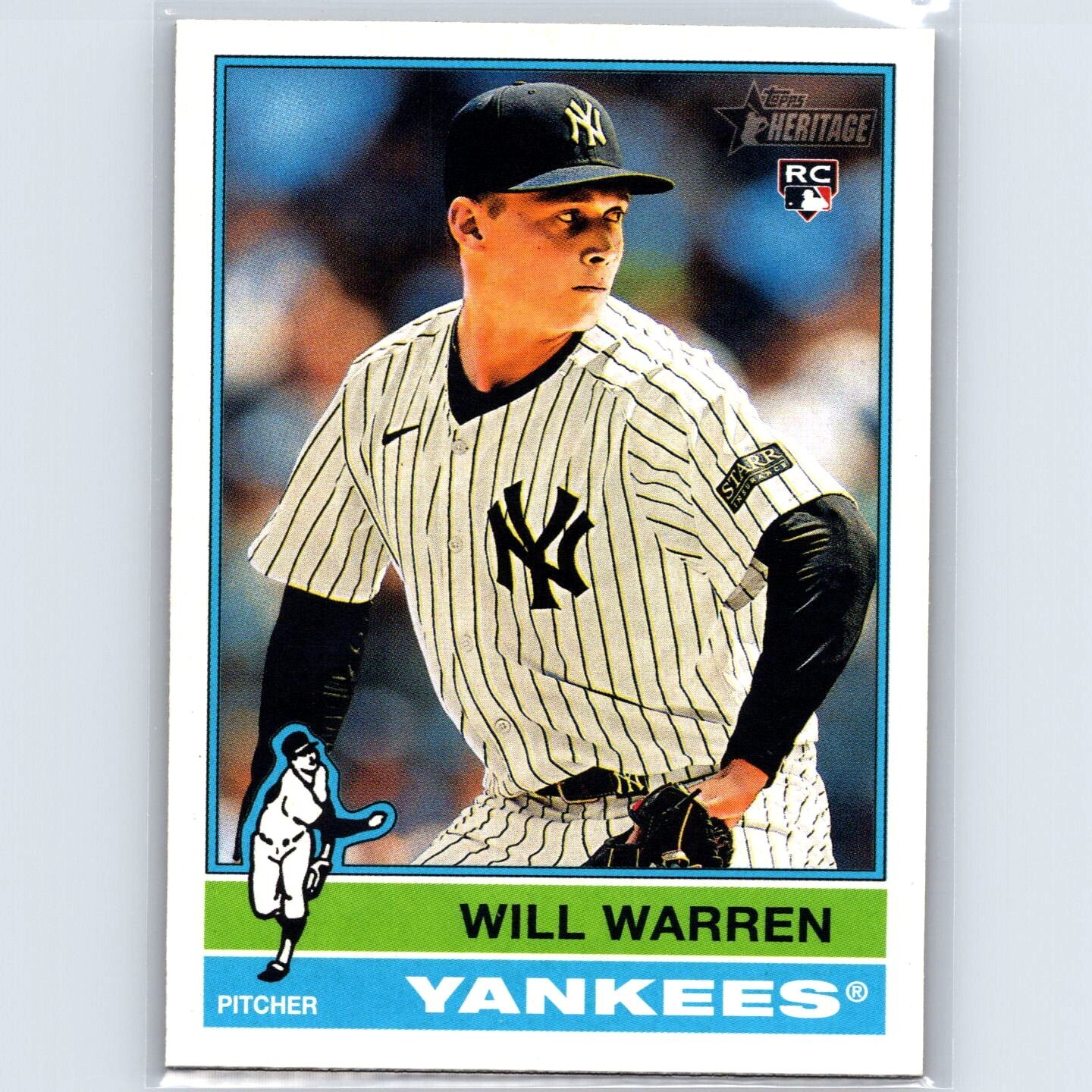 2025 Topps Heritage Baseball Will Warren Base RC #281 New York Yankees