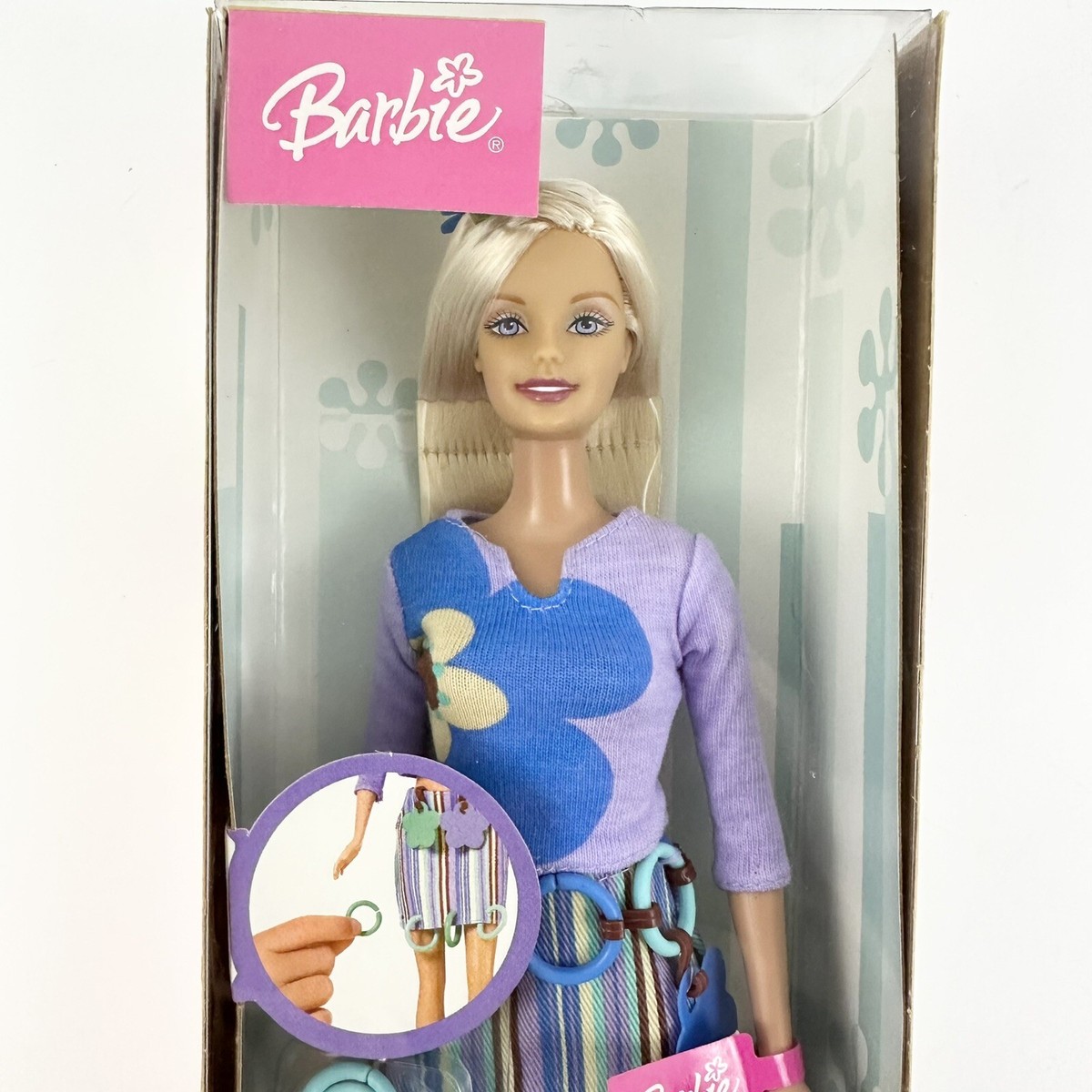 énoi Barbieフラッシュ10色 限定BOX Barbie 2003 Hoops & Loops Doll Multiple Languages Box Mattel