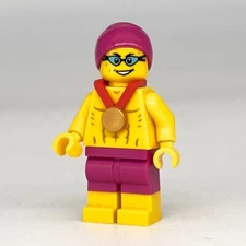 LEGO Male Swimmer Minifigure 2024 BAM Athlete Olympics Pool - NEW