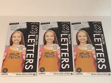 Lot Of 3 - 150 IRON ON FLOCKED ZEBRA LETTER TRANSFER APPLIQUE ABCs ALPHABET 1.5”