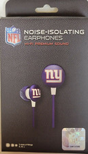 NFL New York Giants Noise-Isolating Earphones - Earbuds, NEW