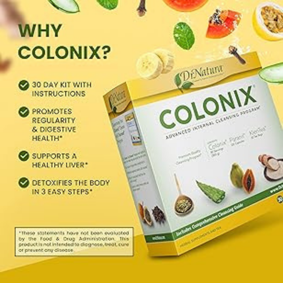 DrNatura Colonix Kit 3-Part Herbal Cleanse with Colonix Paranil