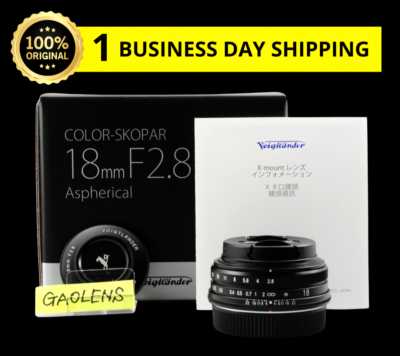 Voigtlander COLOR-SKOPAR 18mm F/2.8 Pancake Lens Fuji-X mount