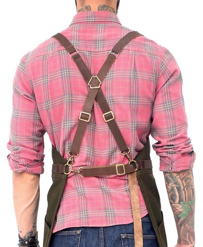 Lederriemen für CrossBack Schürze - Schulter & Taille Set - Koch, Friseur, Bar - Bild 7 von 16