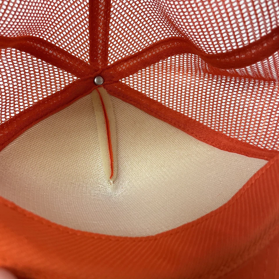 Nuevo de Lote Antiguo De Colección Años 80 Nissun TRUCKER Naranja Malla Sombrero NORWICH Nueva York NY Gorra Snapback Foto 2 de 4