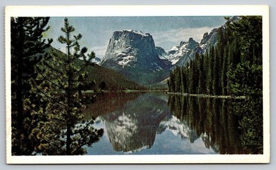 Vintage Square Top Mountain Bridger National Forest Wyoming Postcard 1969