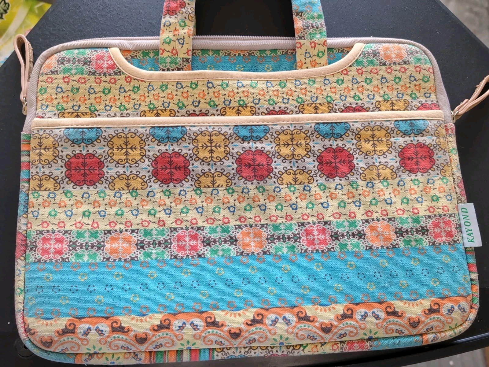Kayond Laptop Sleeve Water-Resistant Canvas 14.1 Inch Tech M