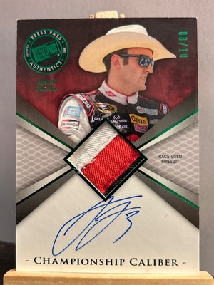 2014 press pass Austin Dillon rookie autograph RU two color card inscribed 03/10