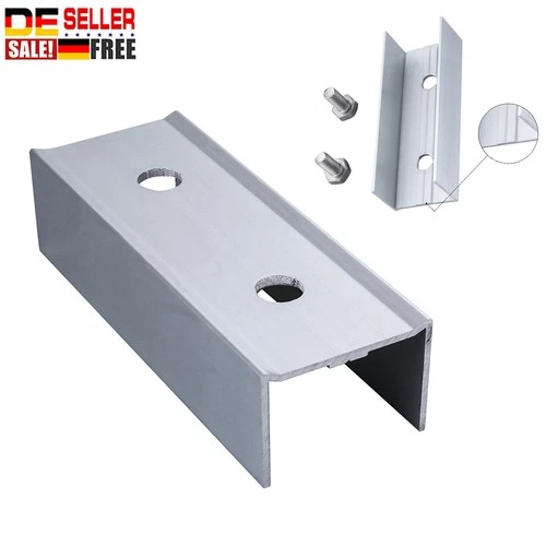 Schienenverbinder zum Einschieben für 40x40mm Solar Aluprofil Profilverbinder PV