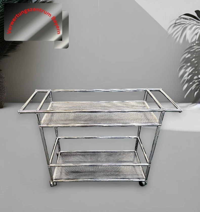 USM Haller Servierwagen Barwagen Beistellwagen anthrazit mobil Büro usm0229