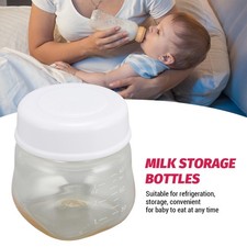 9 Pcs Milk Storage Bottles 5cm Wide Neck Leak Proof 90ml Reusable Breastmilk