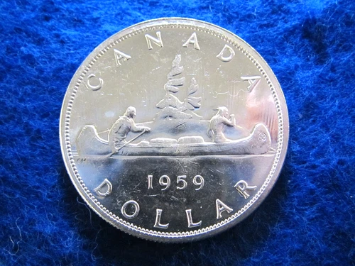 1959 Canada Silver Dollar - Choice Bright Uncirculated
