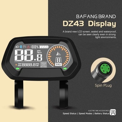 Electric Bike Display E-bike Computer UART 0-9 PAS Speed for Mid Drive Motor