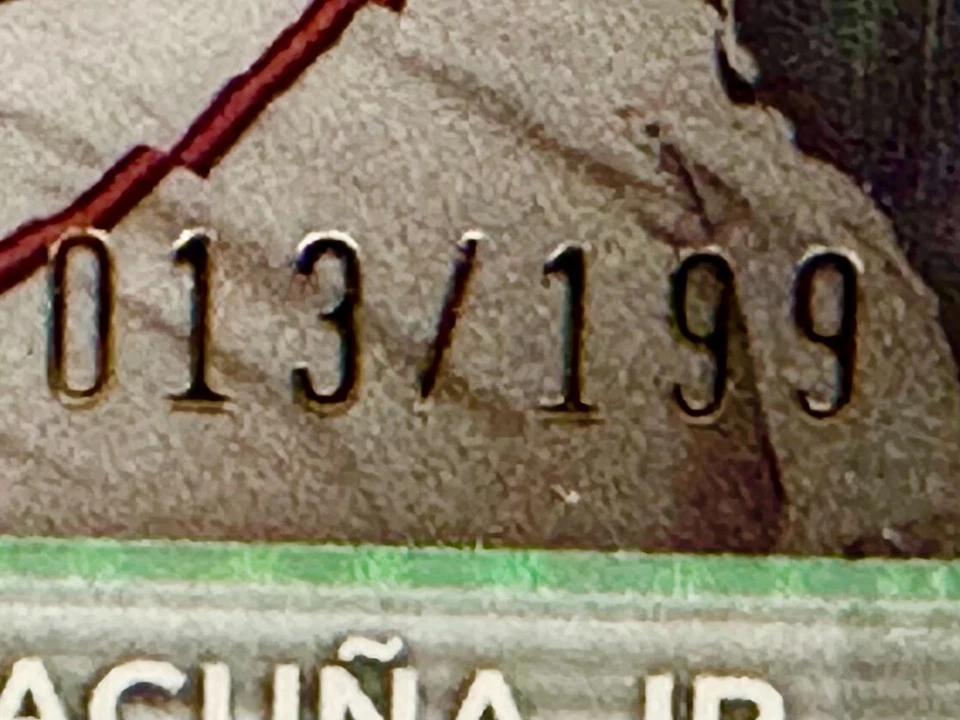 JERSEY # MATCH! 2024 Topps Tribute Ronald Acuna / Trout 13/199! BRAVES (1/1)! - Image 3 of 3