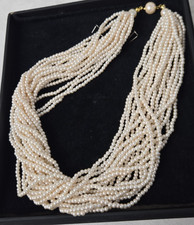 Vintage 18-Strand Freshwater Pearl Necklace