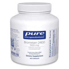 Bromelain 2400 ,500 mg - 180 Capsules Pure Encapsulations EXP 10/2027