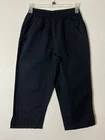 Lady Blair Capri Pants Womens Size 12 Elastic Waist Black New Without Tag