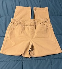 Lands End Mid Rise Khakis Size 8. Pull On Pants, stretch W/ Pockets.