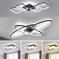 Design LED Deckenleuchte Dimmbar Deckenlampe Wohnzimmer Lampe Mit Fernbedienung