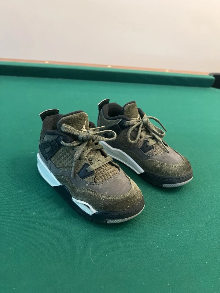 Jordan 4 Retro SE Craft Medium Olive TD Size 9C Green Toddler Shoe FB9930-200 - Image 3 of 4