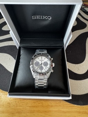 Seiko Prospex 1969 Speedtimer Solar 39mm Watch SSC815P1 Re-Creation