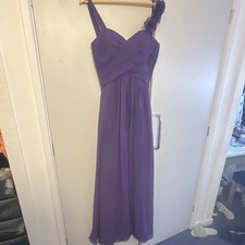 Unknown Brand Purple Flower Strap, Lace Up Dress, Bridesmaid, Prom 6/XS