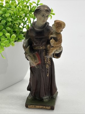 Vintage Sant Antonio Saint Anthony Figurine 5'' Italian Catholic Patron Saint
