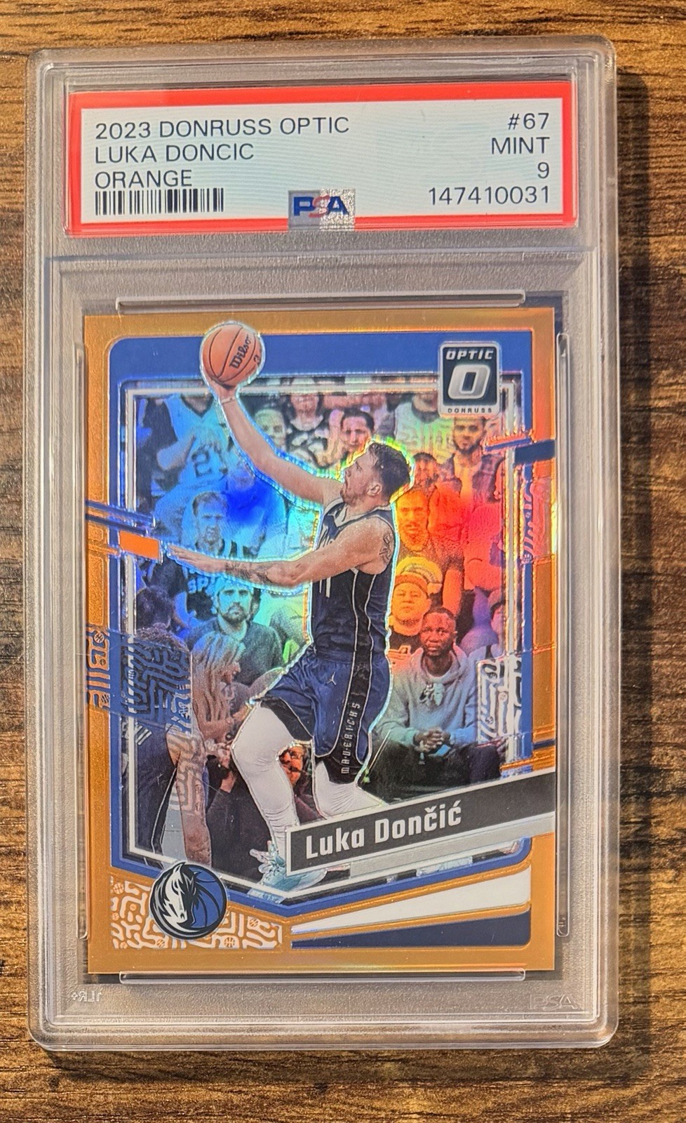 2023 Donruss Optic LUKA DONCIC #67 - Orange Prizm /199 - PSA 9 MINT - Low POP
