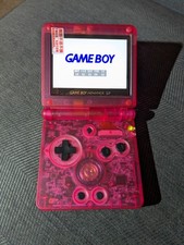 Clear GameBoy Advance SP V3.0 IPS LCD Custom Handheld Console Nintendo USA Built