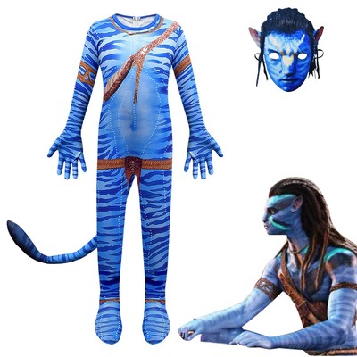 Costume Cosplay Avatar 2 per Bambini, Tuta Intera The Way of Water