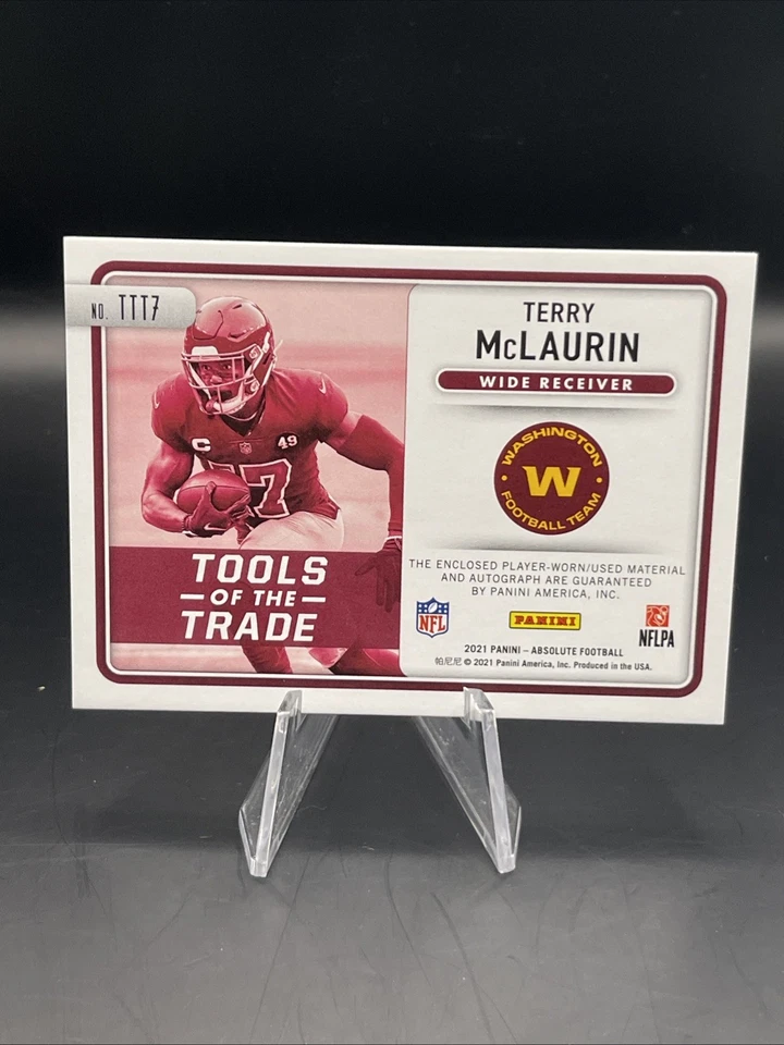 2021 Panini Absolute - ToTT Materials Triple Autos Terry McLaurin #TTT7 20/25 - Image 2 of 2