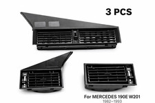 Mercedes 190e W201 Dashboard Air Vent Trim Set 3pcs Abs Interior Cover 1982-1993 Mercedes 190e W201 Dashboard Air Vent Trim Set 3pcs Abs Interior Cover 1982-1993