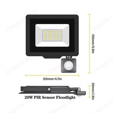 Outdoor PIR Motion LED Security Floodlight Wall-Mount Motion-Sensor Lamp US xxb