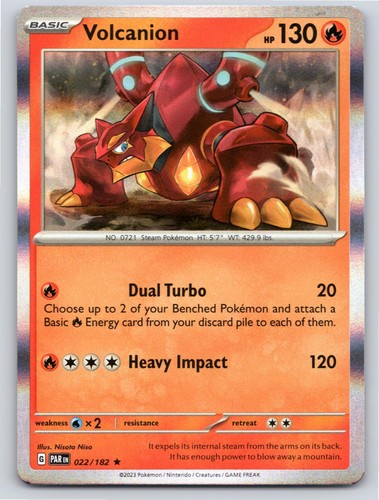 2023 POKEMON VOLCANION PARADOX RIFT 022/182 HOLO RARE NM A4726 FREE S&H