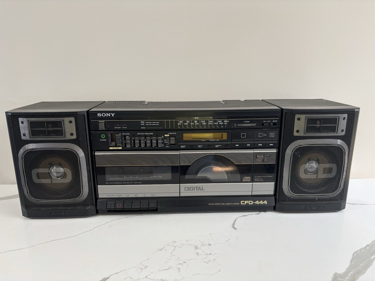 Vintage Sony CFD-444 Boombox AM/FM Stereo Cassette Compact Disc