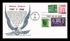 US COVER ANDREW JACKSON PROMINENT AMERICANS FDC COMBO KHOL KRAFT CACHET