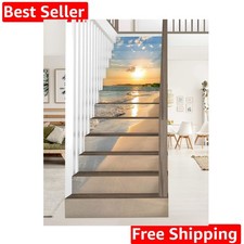 Stair Decals - Stair Stickers Decals Peel and Stick,Sunrise Coast Stair Riser...