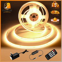 Led Streifen 5M Warmweiß 3000K Dimmbar 24V 8Mm Mit Fernbedienung Dekoration