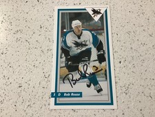 NHL Gary Suter Autographed San Jose Sharks 6x3 Card + Louie Debrusk Coyotes Card