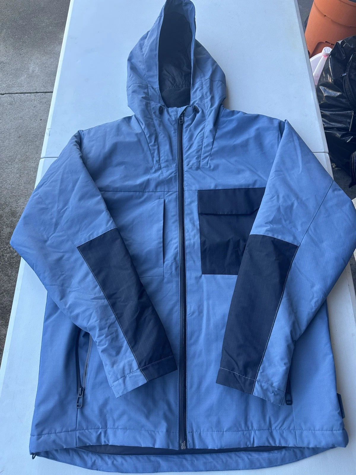 Body Glove Blue Black Jacket Softshell Men’s Hooded Medium