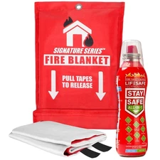 StaySafe Portable Kitchen Fire Extinguisher with Signature Series Fire Blanket