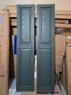 #ad Mid America Raised Panel Vinyl Shutters 12 x 58 028 Forest Green $89.99