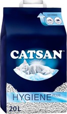 CATSAN Hygiene Plus Non-Clumping Adult Cat and Kitten Litter 20L 100% Natural UK