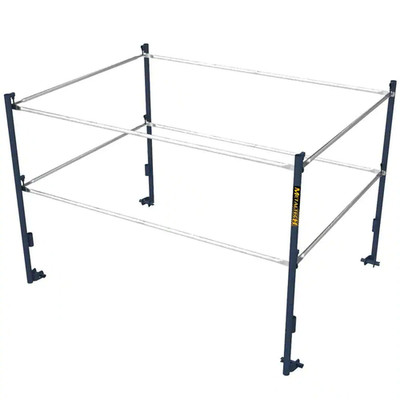 7 Ft. W X 5 Ft. H Galvanized Steel Guard Rail System for Scaffolding Safety on S