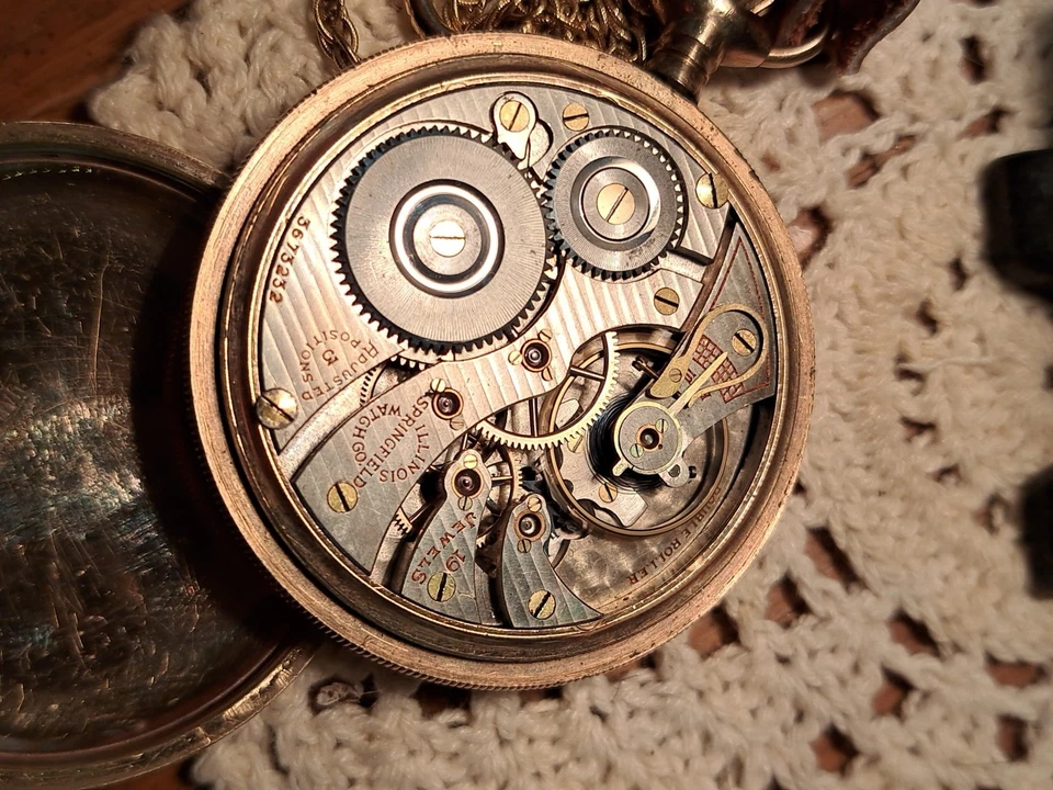 1900s Illinois 19 Jewel Pocket Watch - Image 4 of 4