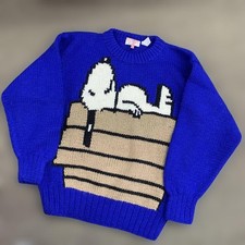 Snoopy m13H  Vintage Knit Sweater, M Size, Cleaned, Good Condition