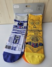 Disney Parks Star Wars Youth Socks Pack Of 3: R2-D2, C-3PO  BB8 New